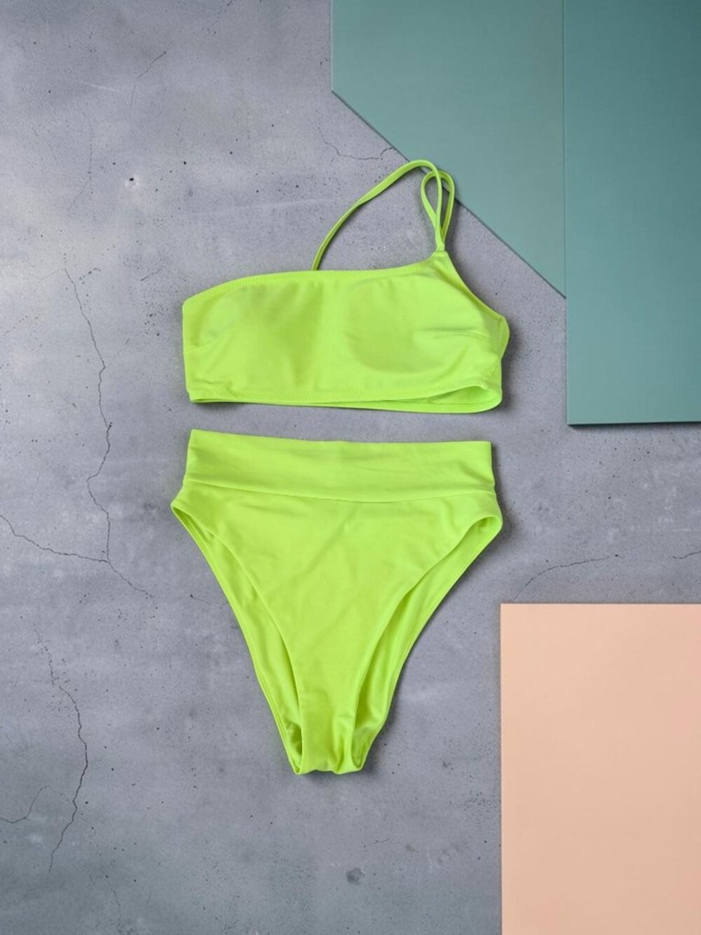 AERIE Neon Yellow Bikini Swim Set Size Medium
